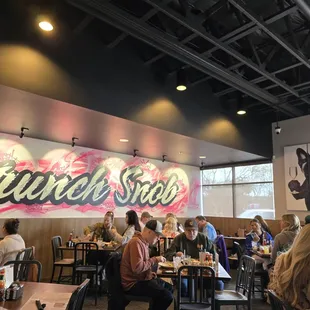 Back dining room (love the wall &amp; painting)