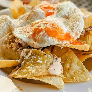 a plate of nachos