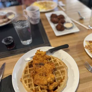 food, waffles