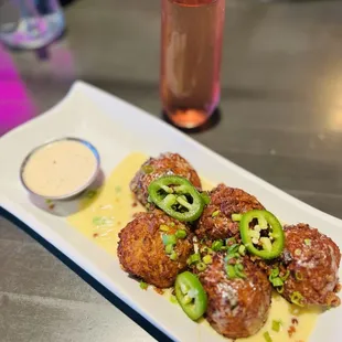 The GFD TOTS -I added fresh jalapeños &amp; a side of hasbrowns! Mimosa w/ cranberry instead of OJ!