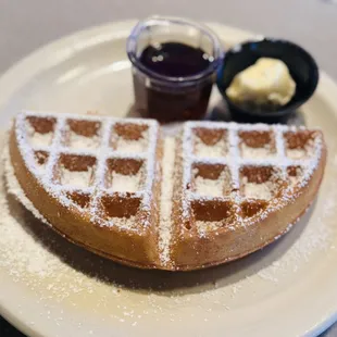 A waffle that was part of &quot;The Big Snob &quot;breakfast