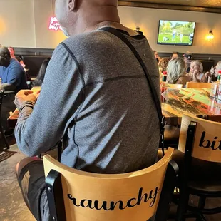 Stool with slogan