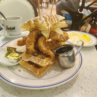 Chicken &amp; Apple Dumpling Waffles