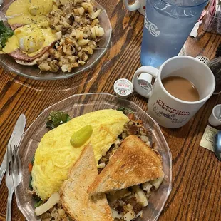 Eggs Benedict, Greek Omelette