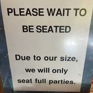 My boyfriend always comments on the sign up front as he is never FULL!