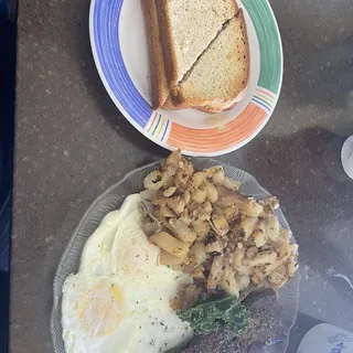 Steak, Eggs, Homefries & Toast