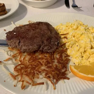 Steak and eggs
