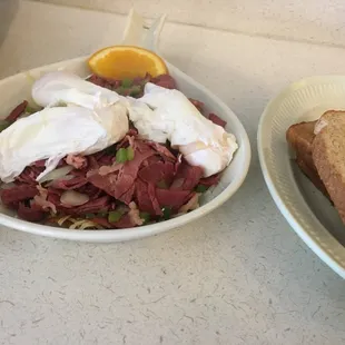 Northern style corned beef skillet.