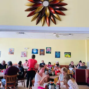 people eating in a restaurant