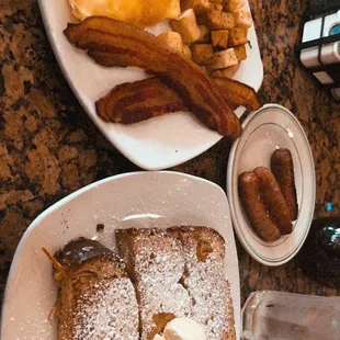 Traditional breakfast and Maple French Toast