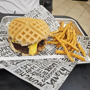 Breakfast for lunch burger was amazing.  The kids loved it!!!