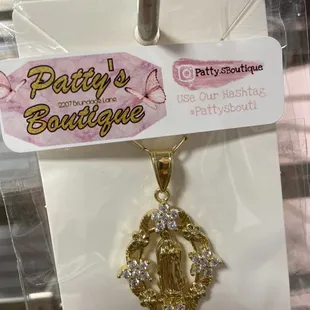 a gold plated pendant
