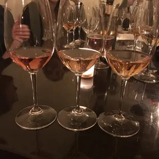 Rosé wine flight ($16)