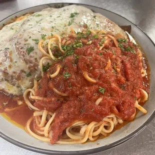 Linguine eggplant parmigiana