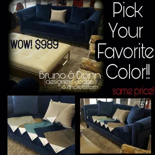 Amazing Selection of Fabrics, pick your favorite color today!