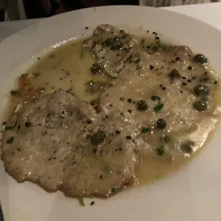 Piccata veal melts in your mouth