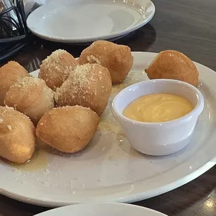 Bruno Dough w/ cheese sauce