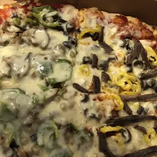 Build your pizza + half-and-half