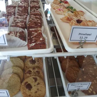 French Nut Bar, pinwheel, sugar cookies and peanut butter cookies.
