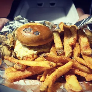 Southern Thang Burger with Beer Battered Steak Fries