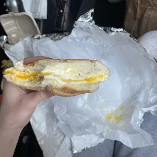 Egg cheese kaiser roll