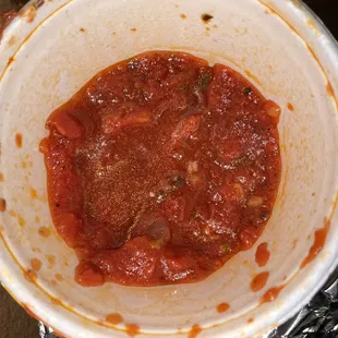 Red sauce is delicious