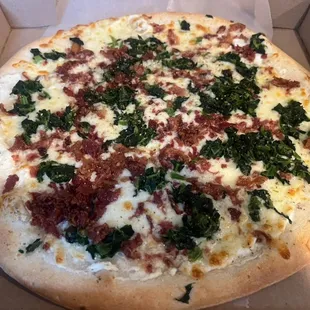 White spinach bacon