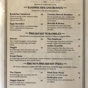 Breakfast Menu