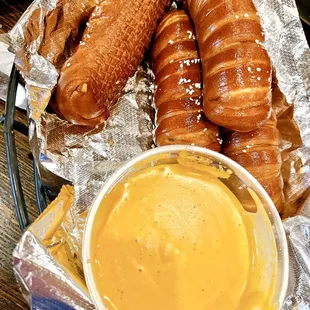 Pretzels and beer cheese