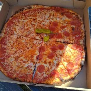 Half cheese, half pepperoni