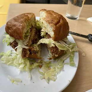 Vegan chicken sandwich