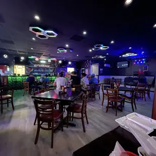 Interior, Saturday night, dj and music