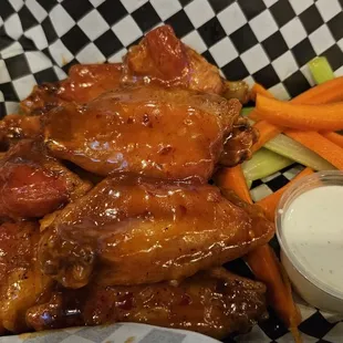 Mango Habanero Wings - good. Homemade ranch!