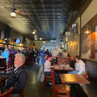 people sitting at tables