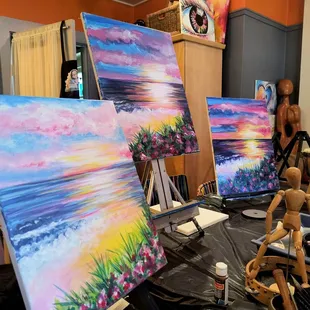 Acrylics painting art lessons