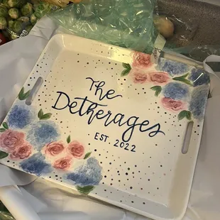 Finished and fired tray