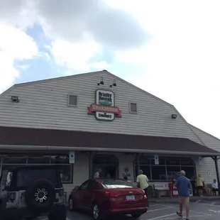 the front of the building