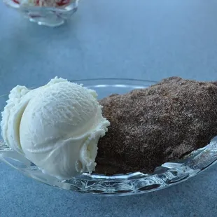 Fried Apple Pie and Vanilla Ice Cream