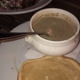 Mushroom Soup with Puff Pastry