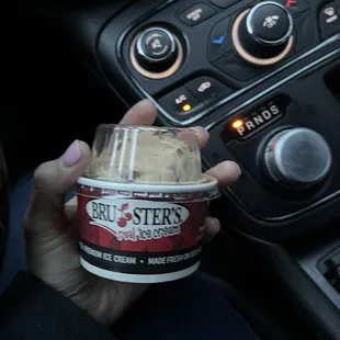 Two scoops of ice cream in the smallest cup they carry.