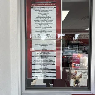 All the ice cream flavors