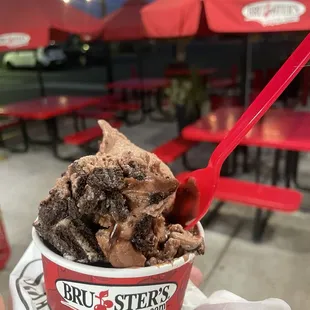 Kids scoop (it's huge!) triple chocolate oat milk