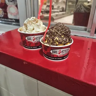 Pumpkin Patch in front with chocolate sprinkles- deep apple pie in the back!