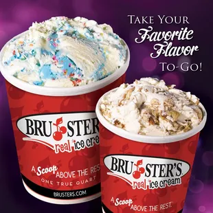 Take home your favorite flavor. We offer Pints, Quarts and 1/2 gallons.