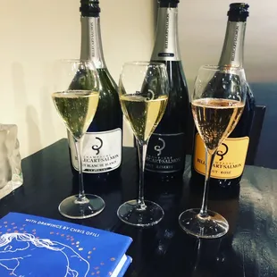 Flight of champagne.