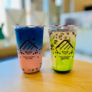 Strawberry Anchan &amp; Honey Dew Niu Niu Latte.