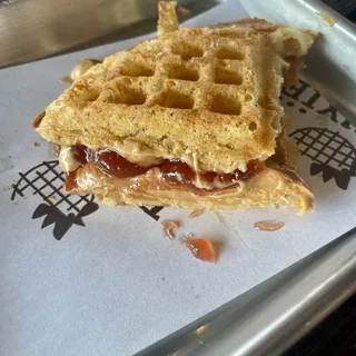 PB & J WAFFLE SANDWICH