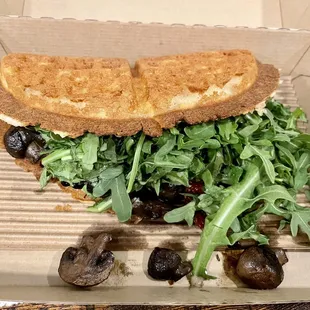 Roasted Mushroom and Goat Cheese Sandwich