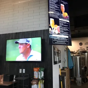 a man on a television screen