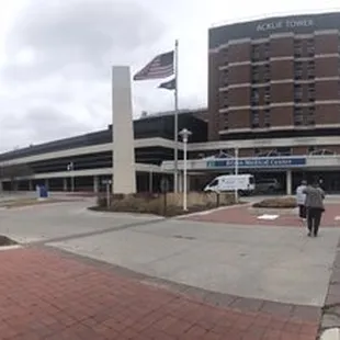 Frontside view of Bryan Medical Center as seen from the parking garage.